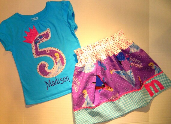 Birthday Shirt And Skirt. Made with by SwizzlestickBoutique