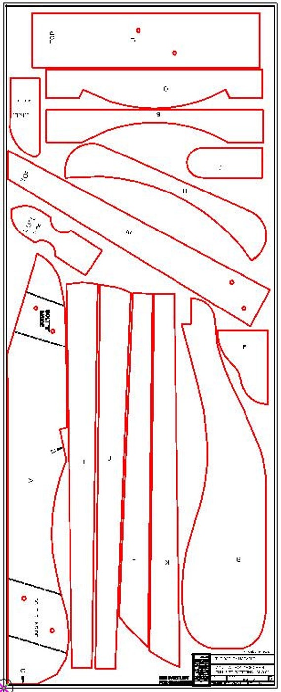 Adirondack Chair Plans DWG files for CNC machines