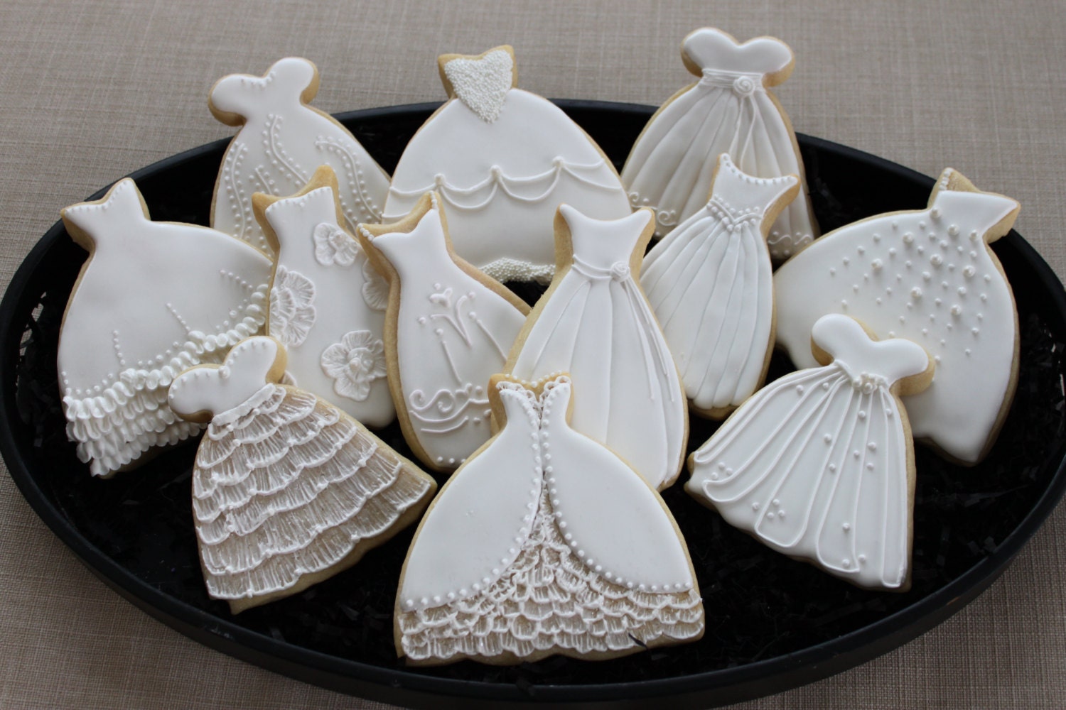 Wedding dress cookie favors sweet 16 bridal shower prom