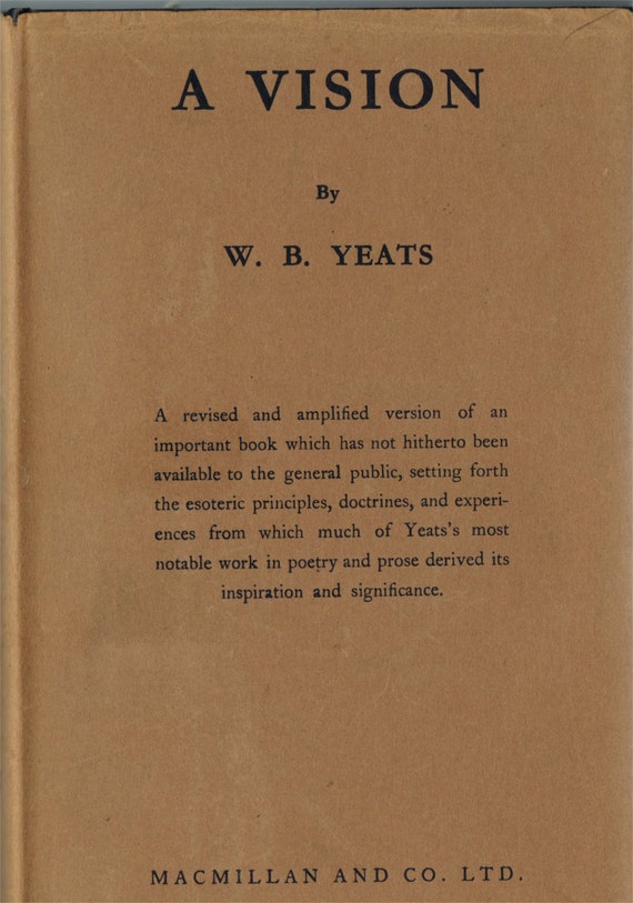 A Vision by W.B. Yeats by ReadingCatBooks on Etsy