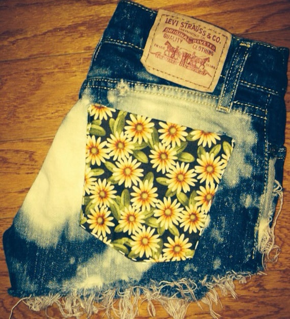Sunflower pockets by DistressedWithLove on Etsy