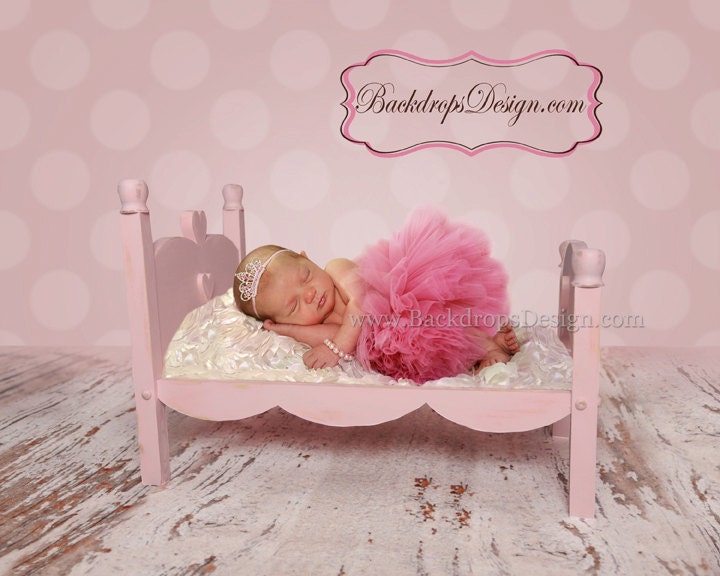 Newborn bed photography photo prop hand made log wooden