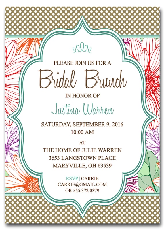 Bridal Brunch Invitation Wording 5