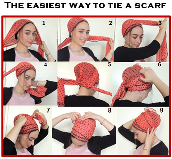 How To Tie My SCARF TICHELHair Snood Head