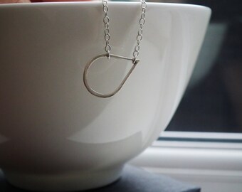 Handmade Sterling Silver Teardrop Necklace