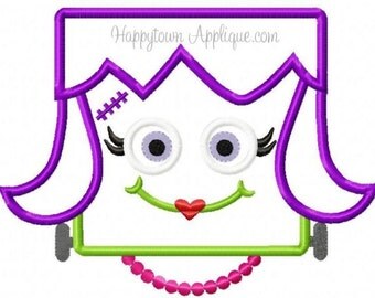 Frankenstein Girl Machine Applique Design
