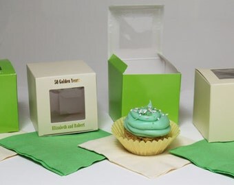 Cupcake Boxes~25 Personalized 3"x3"x3"
