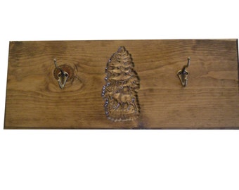 Woodland Moose Coat Rack Wood Furniture Northern Woods 