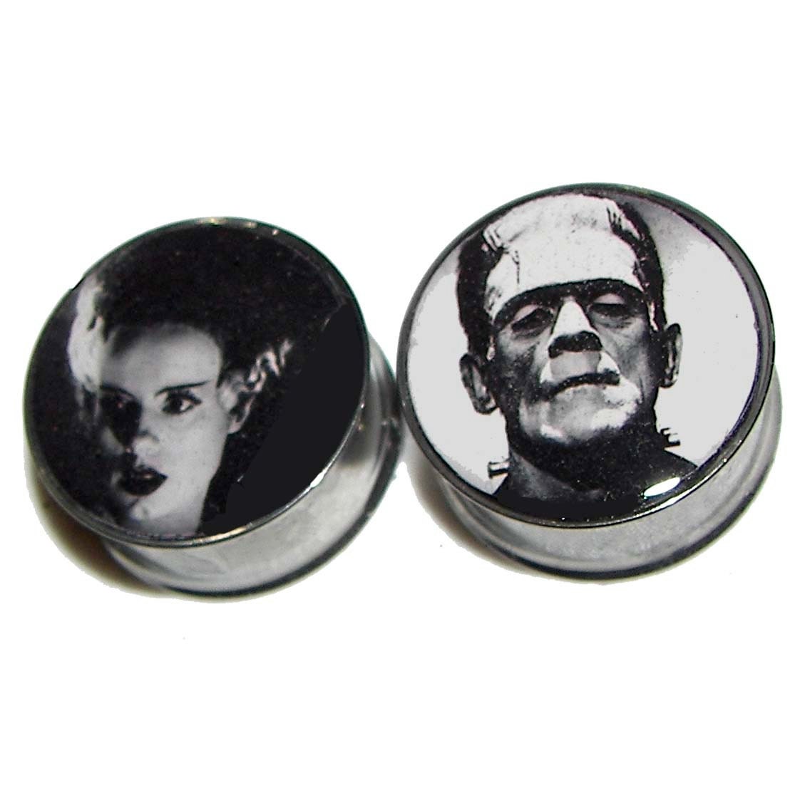 Frankenstein's Monster and His Bride Plugs 1 Pair 2