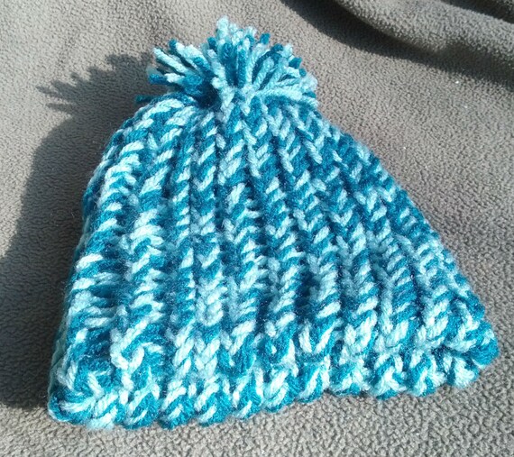 Loom Knit Newborn Winter Hat Handmade Accessories for