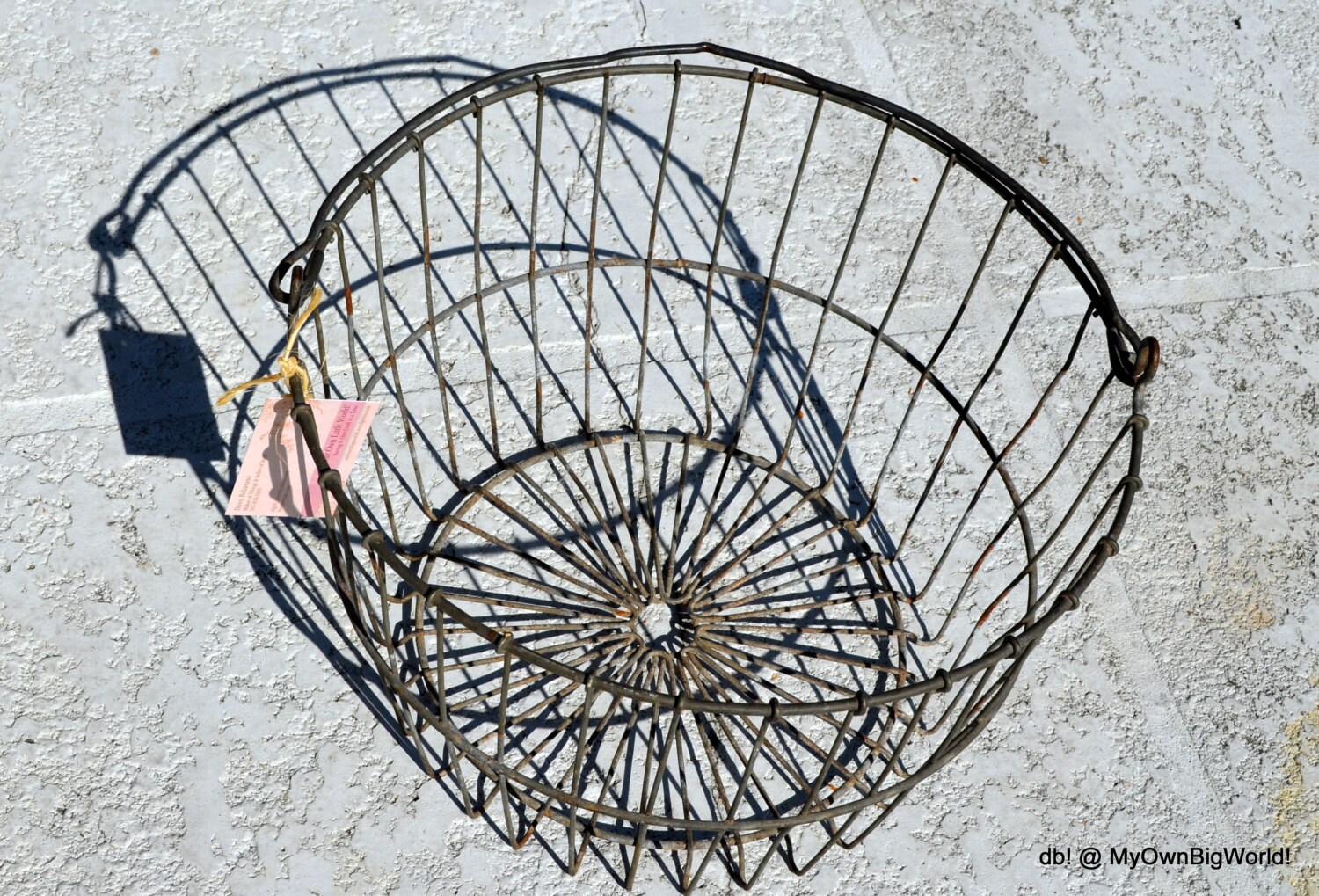 Antique Egg Basket Vintage Metal Basket Farm by OurOwnBigWorld