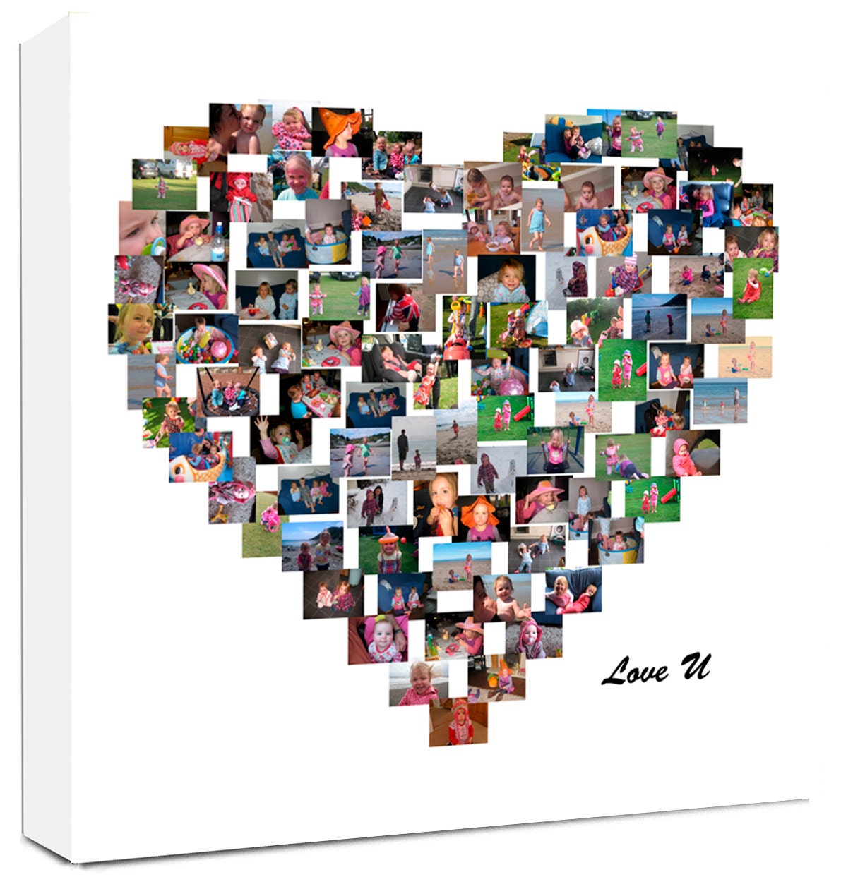 heart shape collage frame