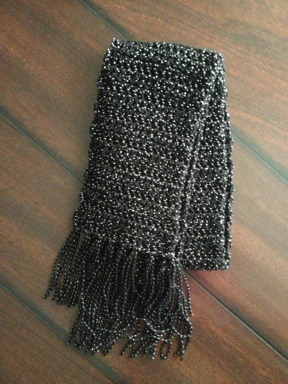 black glitter scarf