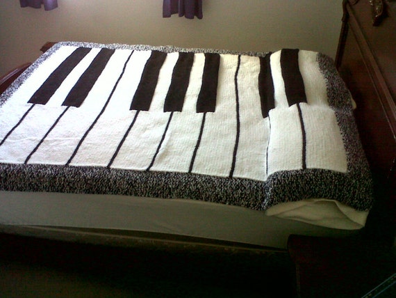 Items similar to Keyboard Knit Afghan Pattern on Etsy