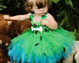 Pebbles costume- pebbles tutu dress- pebbles halloween costume