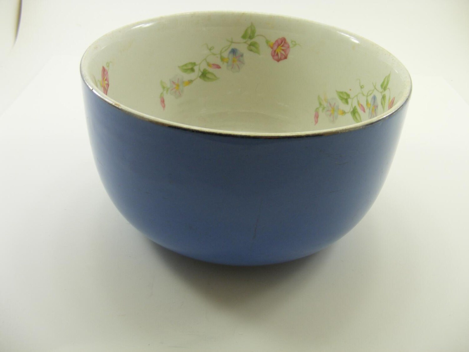 Vintage Hall China Morning Glory Pattern Mixing Bowl