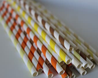 FaLL ThanKsgiving HarVest party striped paper straws decorations party halloween festival festivities octoberfest oktoberfest