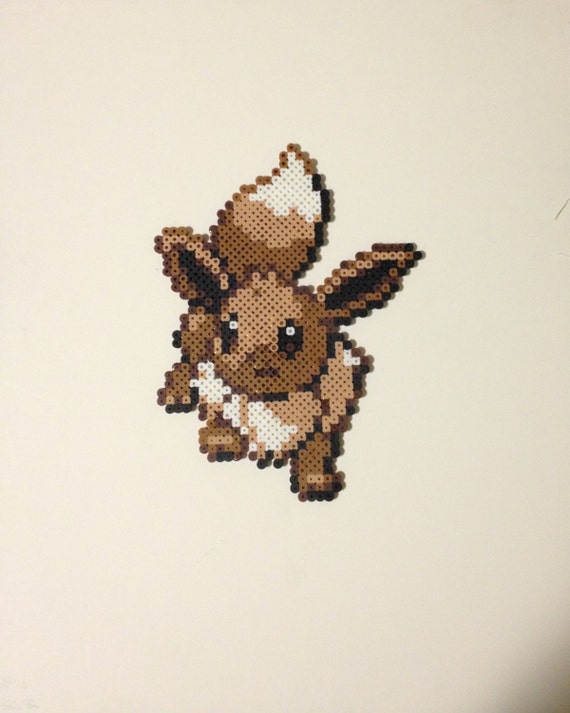 Items similar to Eevee Pokemon Perler Bead Sprite on Etsy