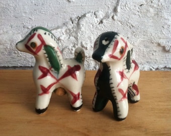 Hand Painted Porcelain Japanese Dog Salt & Pepper Shakers