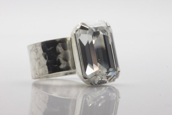Emerald cut swarovski engagement rings for women xxl