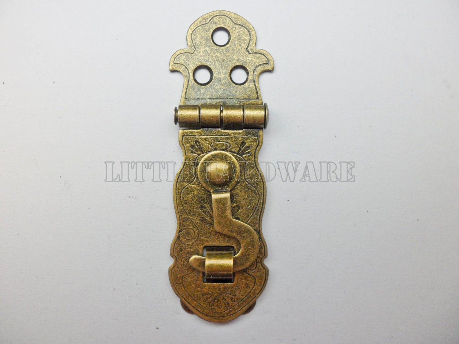 72mm x 24mm antique Brass Jewelry Box Staple Hasp Catch small