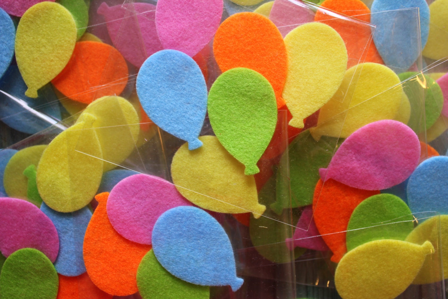 Scrapbook Embellishments 5 FELT BALLOONS Felt Scrapbooking