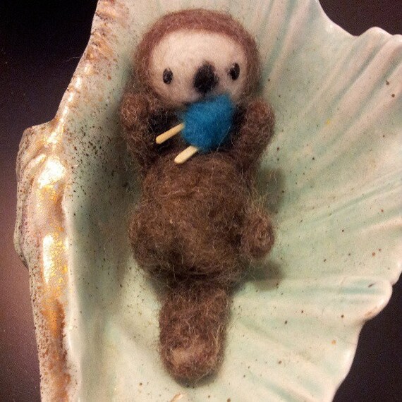 Needle Felted Otter/ Sea Otter/ Great Gift/ OOAK