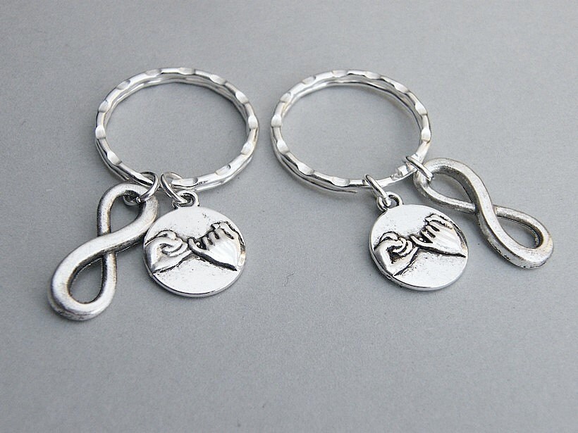 SALE Set of 2 Pinky Promise and Infinity keychain Pinky