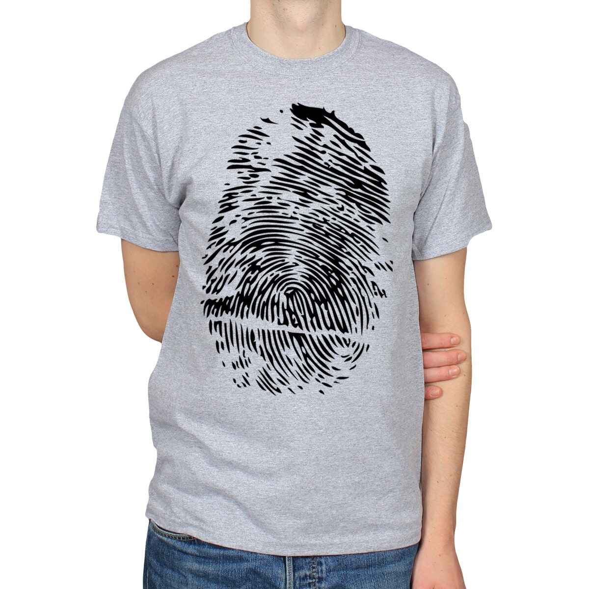 Thumbprint T-Shirt Fingerprint Graphic Tee Gift for Student