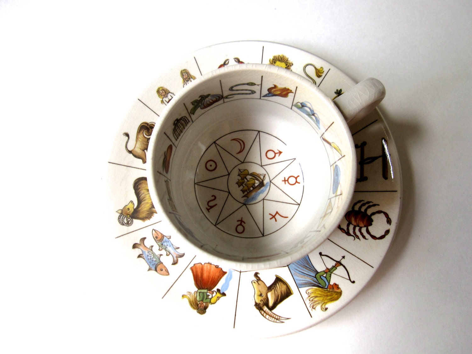 Fortune Telling Tea Cup Great Vintage Set