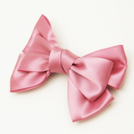 ribbon bow hair clip dusty pink by tianalorance on etsy ribbon bow hair clip dusty pink by tianalorance on etsy