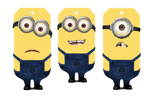 Items similar to Printable Tag Gift Minions on Etsy