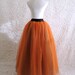 long orange tulle skirt