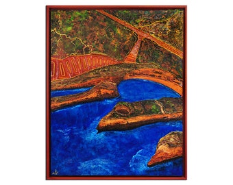 Acrylic, abstract painting, Original Art by AG: "ÜBERFLIEGER", Gallery of modern & contemporary Art The Artmakers