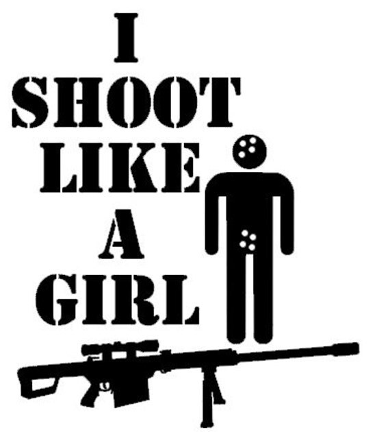 Items similar to I shoot like a girl wall decal on Etsy