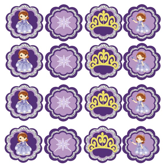 Sofia The First Birthday Party Cupcake Toppers By DecorAtYourDoor
