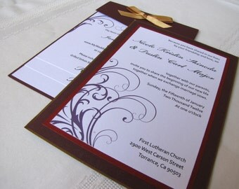 Layered Wedding Invitation Suite