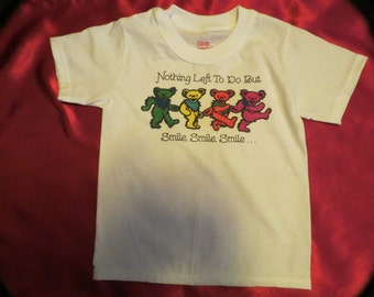 Dancing Bears Grateful Dead "Smile, Smile, Smile" T-shirt 100% cotton full color