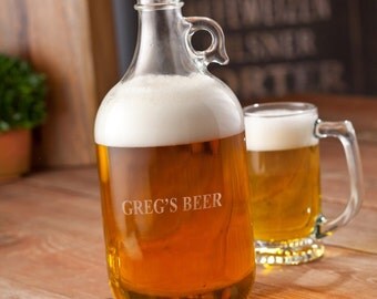 Engraved Beer Growler - Personalized Craft Beer Growler - Beer Growler - Groomsmen Gifts - Gift for him - GC1063
