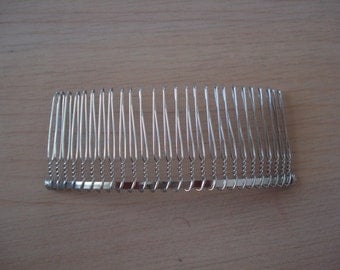 Large 26 Teeth, 4 Inches Wide, High Quality Silver Tone Wire Comb, Hair Comb, Metal Comb, 1 piece