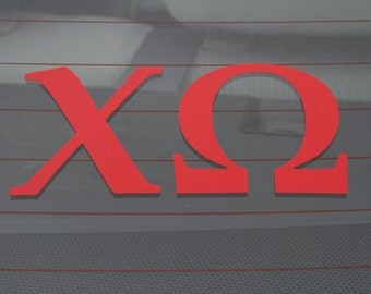 Chi Omega Sorority Sticker Window Laptop Car Decal Vinyl Ipad Iphone 3" 6" 8"