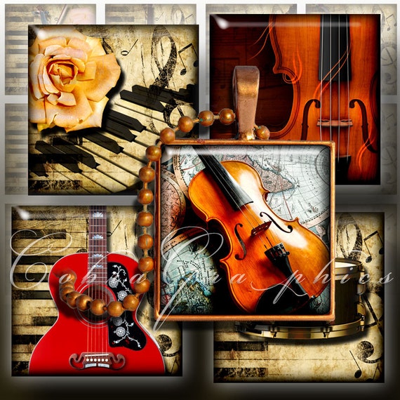 Musical Instruments Digital Collage Sheet CG458S by SquareCobra