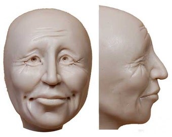 Moldf7 - 2 inch Face, Storykeeper Face, by Maureen Carlson
