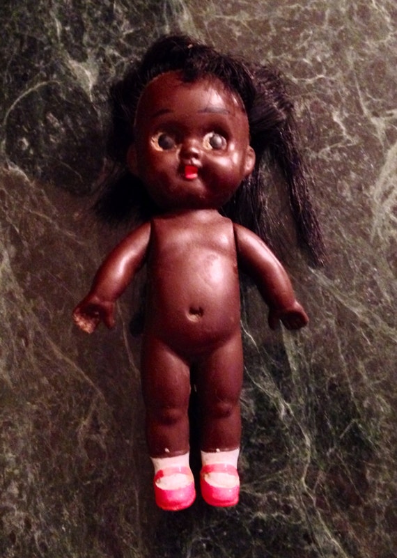 antique black baby doll straw stiffed