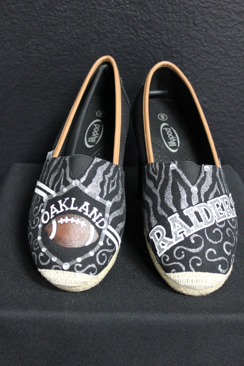 Custom Made Hand Painted Oakland Raiders by TouchOfJoyDesigns