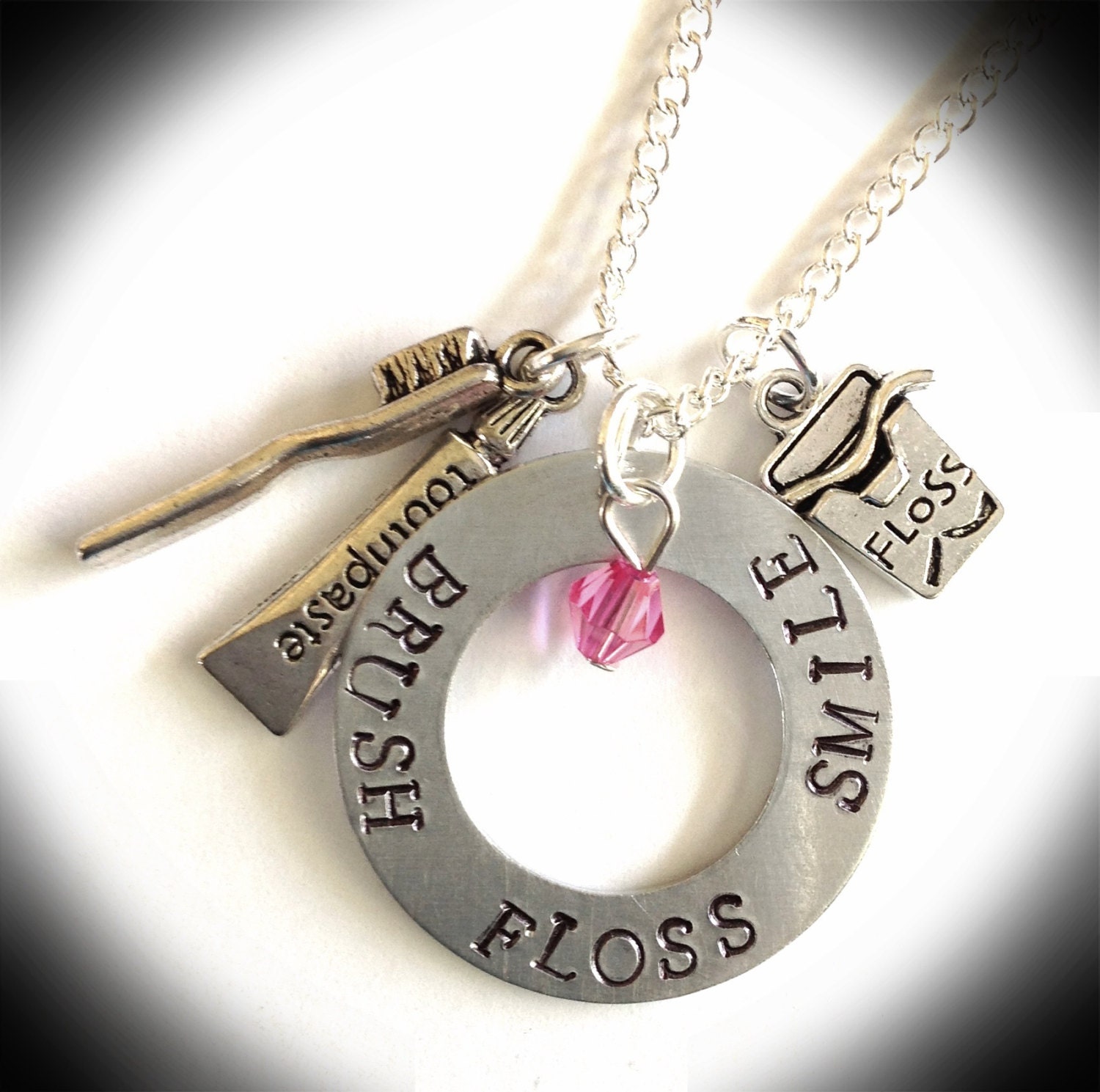 Dentist Jewelry RDH Dental Hygienist Necklace by ThatKindaGirl