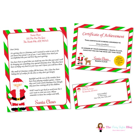 Printable Christmas Letter from Santa Claus by ThePartyStylistBlog