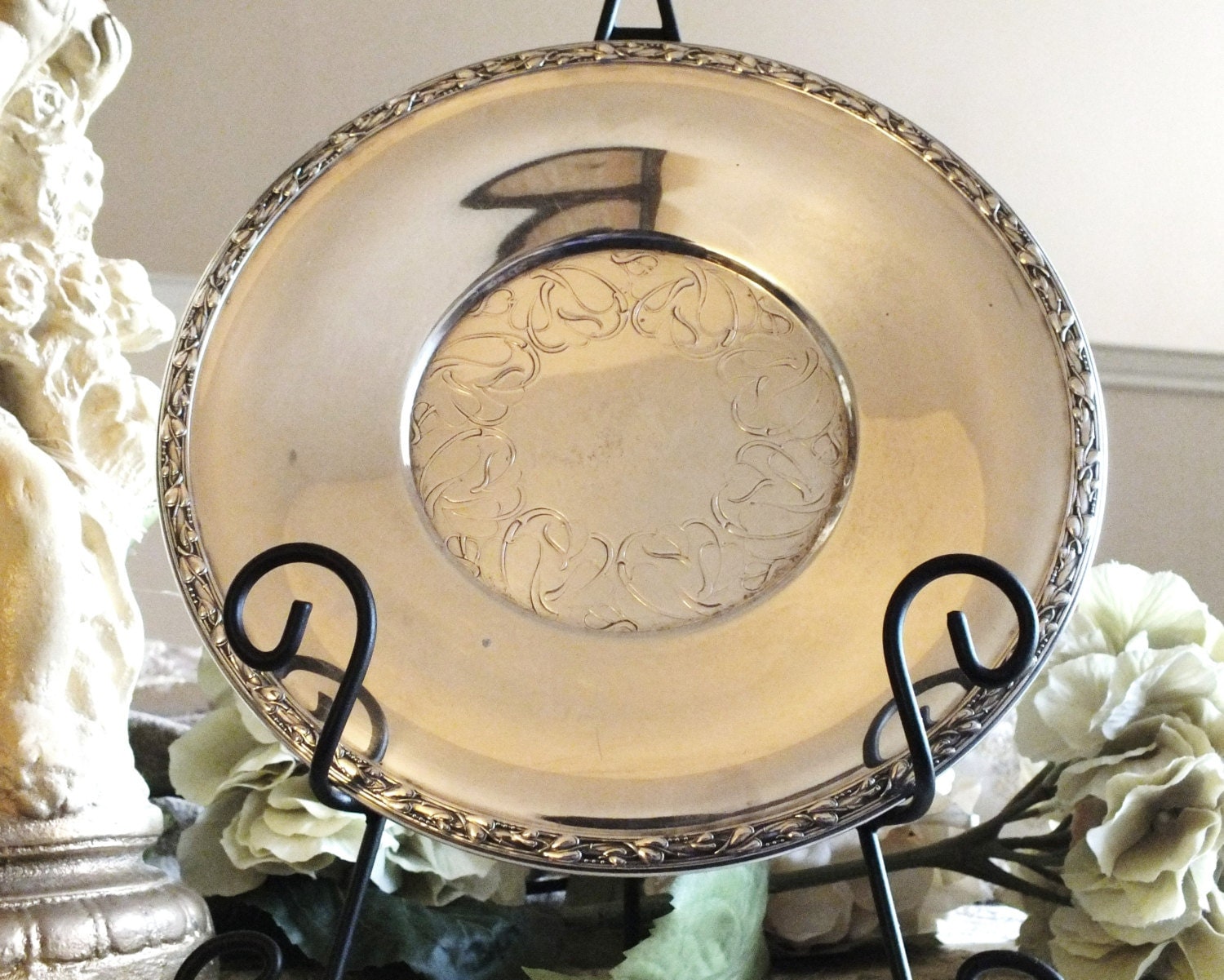 1930’s WMA Rogers Meadowbrook Sandwich Plate Tray Silverplate