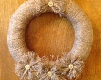 14inch decorated burlap wreath