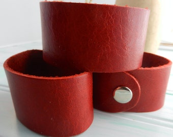 1.25 Inch Wide Genuine Leather Cuff Bracelet - Cuff Wristband - One Cuff Blank